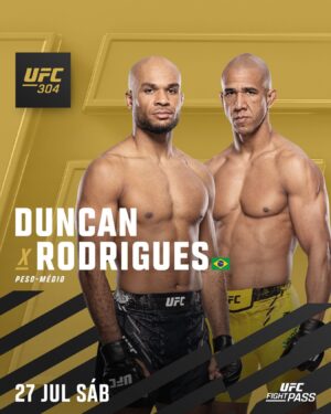 Gregory Rodrigues Instagram - Luta confirmada! Christian Leroy Duncan enfrenta o brasileiro 🇧🇷 @GregoryRodriguesMMA no #UFC304, em 27 de julho! 

Assista ao vivo no @UFCFightPassBR 👊