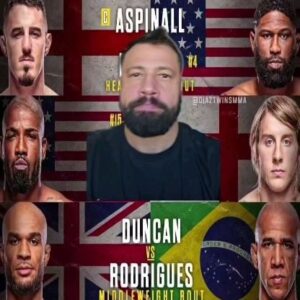Gregory Rodrigues Instagram - 🏆 FIGHT WEEK! Será que teremos ALEX POATAN na primeira fila em Manchester, de olho na luta do Aspinall? 👀🗿🪓

Me conta se você tá no HYPE pra esse card, pois eu tô DEMAIS! 

@diaztwinsmma 
@ufcfightpassbr 
@alexpoatanpereira
@tomaspinallofficial
@gregoryrodriguesmma

#ufcbr #ufc #ufc304 #gbl