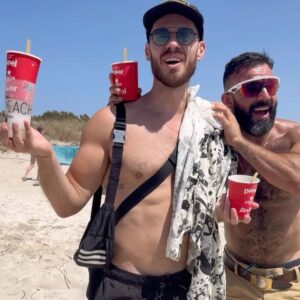 Gus Kenworthy Instagram - I took a spill in Ibiza