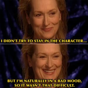 H. Alan Scott Instagram - Here’s to naturally being in a bad mood. 

Clip: ‘Devil Wears Prada’ ©️ 20th Century Studios
.
.
.
#merylstreep #devilwearsprada #quote #quotes #meme #memes #nostalgia #nostalgic #fyp