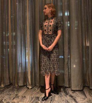 Haley Ramm Instagram - A party lewk. Thank you @liatbaruch_ for the beautiful outfit.