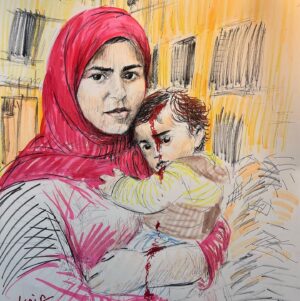 Haluk Piyes Instagram - What was a lie, they made real…
Stop burnin humans..
Stop the m@ssacr on kids… 
Stop b0mbing safezones…

R@f@ 
#save #children 

 @yassindraws