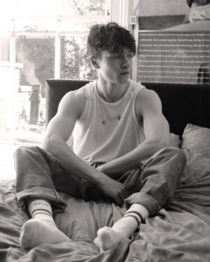 Harrison Osterfield Instagram - BTB @behindtheblinds 
Shot by @james_greenhalgh_ 
Styling @marcodrammis 
Grooming @petransellge