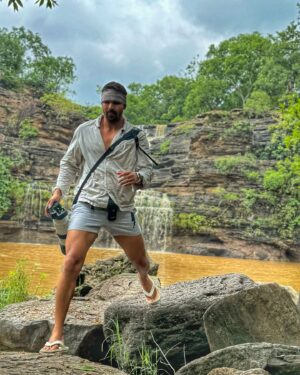 Harshvardhan Rane Instagram - Bathing in forest and rain 🦌

#Panna #MadhyaPradesh