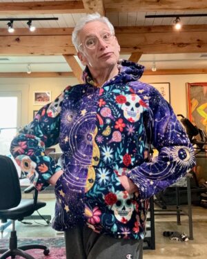 Harvey Fierstein Instagram - Mixing patterns for another new hoodie. I’m getting good at this