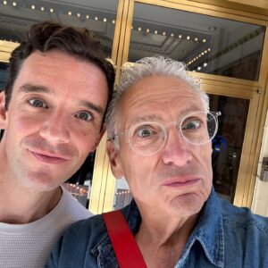 Harvey Fierstein Instagram - Michael Urie and I at today's Broadway Flea Market. I did not get his autograph but, believe me, I've got his number!