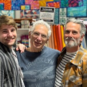 Harvey Fierstein Instagram - Great day of sewing fun at Cotton Candy Fabrics with Sam Donovan and Steven Skybel.
