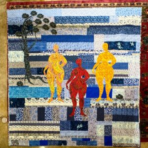Harvey Fierstein Instagram - Just finished this quilt. I wanted to further explore one of the female shapes I created for my last quilt. I think I love her.