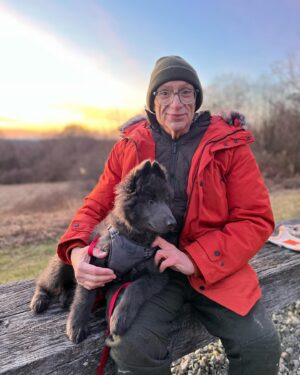 Harvey Fierstein Instagram - BoBo is getting ready for his first snow storm.  Well, when you are 10 weeks old, everything is a first.