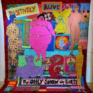 Harvey Fierstein Instagram - I just completed my latest quilt made almost entirely on my Gammill Long Arm machine. It's a sort of autobiography of my inner and outer aspects told through the imagery of a side show. Came out a bit bigger than planned! 102" x 120". Hope you enjoy seeing it.