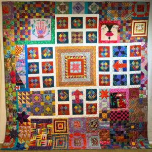 Harvey Fierstein Instagram - The amazing Liza Roos Lucy sent me a box of orphan blocks she'd made from over the years. I put them together, adding a few touches of my own, and came up with this king sized quilt. I just finished binding it and will soon send it off to be sold for charity. What do you think of the name, "ORPHANS NO MORE"?