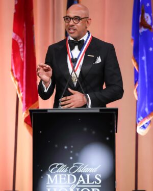 Harvey Mason Jr. Instagram - So incredibly honored to be the recipient of the Ellis Island Medal of Honor. It was such a special night celebrating people I was excited to meet and privileged to stand with. I will work hard to make our country and fellow honorees proud!
