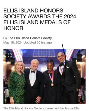Harvey Mason Jr. Instagram - So incredibly honored to be the recipient of the Ellis Island Medal of Honor. It was such a special night celebrating people I was excited to meet and privileged to stand with. I will work hard to make our country and fellow honorees proud!