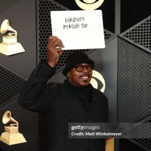 Harvey Mason Jr. Instagram - One of my fav pics from Grammy week. I’m always proud of my Dad but this year was special. He played in the premier ceremony and, as you can see, had his way with the red carpet. Just incase they didn’t know! Love you, Pops!