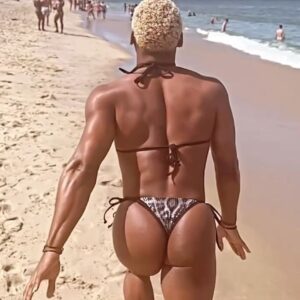 Hassan Aziz Instagram - Watch me back flipping out of despondency in slo-mo on a clothes-optional beach😌🤸🏽‍♀️

But also watch #AEWRampage 

That tan though 💪🏾