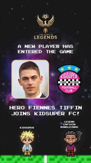 Hero Fiennes Tiffin Instagram - I’ll be joining @kaka & @moalifc for The Game of Legends MASL Style! 

The celebrity match is happening June 16th at 4pm @toyota.arena! Get your tickets now at Ticketmaster.com or at @thegameoflegends.co 

#TheGameofLegendsMASLStyle #Ronaldinho
#Kaka #MoAliFC #KidSuperFC #MASL