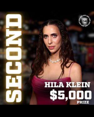 Hila Klein Instagram - Second place babyyyyy
Wow what a day that was!
Thank you all for watching through the whole 5 hours! And thank you to all the new friends we made 
Special shoutout to @stevewilldoit for being so sweet in person and so generous and @steiny for bringing us all together 
Love you @tanamongeau 
Good game @brycehall 
Thanks for having me @celebritypokertour 
And biggest thank you as always to my beautiful husband who I wouldn’t do anything in this world without @h3h3productions