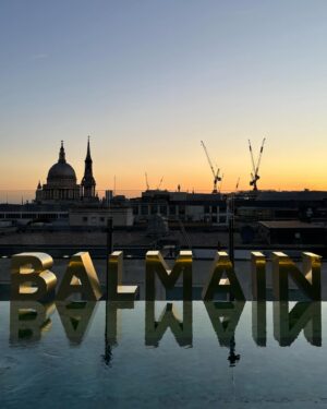 Holly Scarfone Instagram - A night with @balmain 🖤