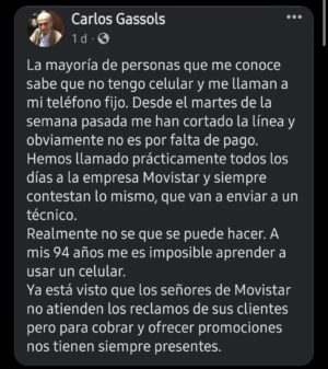 Hugo Lezama Instagram - @movistarperu devuélvele la línea a Carlos Gassols 😡
