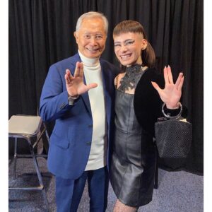Ian Alexander Instagram - last night was a highlight of my year 🥰❤️ i’m so grateful to have been invited by the @humanrightscampaign to their annual National Dinner in DC. @urpalnico and i got to kick off the ceremony by introducing the one and only @georgehtakei ! 🖖 

Nico absolutely killed it DJing the reception and after party! and thank you to all the beautiful people who said hi to me on the dance floor! your support warms my heart, and i’m forever grateful for each one of you.

and we got to meet Maybelle Blair, a baseball player who helped inspire 'A League of Their Own,’ and she came out as a lesbian at 95 years old!!! it’s never too late to live your truth. 

lastly but certainly not least, i got to spend time with the gorgeous and incredibly talented @iamsheadiamond !! 💕

i’m honored to have been among so many champions of LGBTQ advocacy. 🏳️‍🌈

wearing @bluepinkpeach & @u3_official !!! makeup and styling by me 💅
