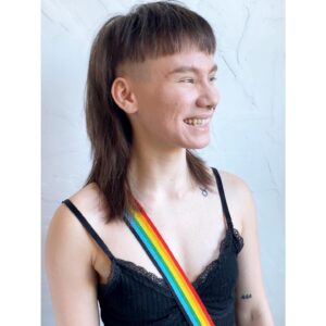 Ian Alexander Instagram - much love to @lilhairgoblin for the mullet maintenance !! 💇🏻 i felt so affirmed at @hairrarila 😸✨🏳️‍⚧️ ty for taking care of this biracial mane 🐴