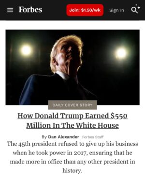 Ibram X. Kendi Instagram - There’s been a lot speculating that Trump wants to be president again to stay out of prison. Well, based on this Forbes story, it is also likely he wants to move the offices of The Trump Organization back into the White House. #grifterinchief