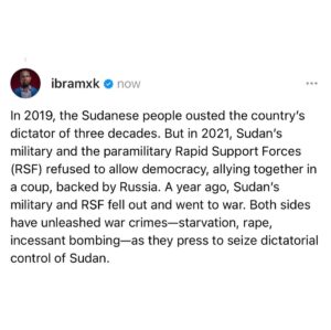 Ibram X. Kendi Instagram - A word on #Sudan. 💔🖤

📸 NYT.