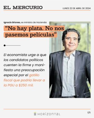 Ignacio Briones Instagram - Dejar de lado el cortoplacismo y el populismo, especialmente en periodo de elecciones. 📣 Ese es el llamado que realiza nuestro presidente y ex ministro de Hacienda @ignaciobriones_. Explica que es necesario sincerar la realidad: 💬 “No hay plata. No nos pasemos películas, no discutamos proyectos ni ofrezcamos a la ciudadanía cuestiones que son espejismos. Sinceremos la realidad”, señala.
 
Así, indica que hace 10 años tenemos un déficit estructural y sistemático 📉. “Hemos comprometido gastos permanentes 💸, que son irreversibles, ante la expectativa de ingresos estructurales inciertos que sistemáticamente han estado por debajo de lo que se esperaba”. Además, en entrevista con El Mercurio, hace un repaso por temas como la estrategia nacional del litio ⛏️, la reforma previsional y la PGU.
 
🔝 Te invitamos a revisar la entrevista completa en el link de la BIO.

#crecimiento #economia #elecciones #pensiones #pgu #litio #estrategianacionaldellitio #gasto #politicasocial