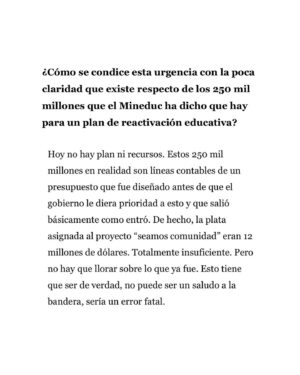 Ignacio Briones Instagram - Si hay un tema que no podemos politizar es el de la urgencia de abordar el terremoto educacional que dejó la pandemia. Por una razón ética y también de oportunidades. Están en juego los proyectos vitales y, por ende, la libertad de una generación completa. Comparto entrevista.