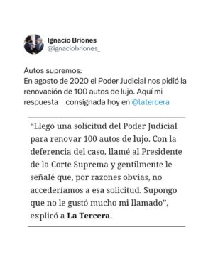 Ignacio Briones Instagram - Autos supremos.