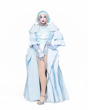 Ilona Verley Instagram - “Cool it down or get avalanched”
❄️❄️❄️❄️
I can’t believe these photos have been archived off my Instagram for almost 2 years… I’m honestly so sorry to everyone who liked all my drag race looks and photos for scrubbing them from my feed but I’m finally at peace with putting the last few back up as I move through this blue era!!!
I honestly just don’t think I could feel okay about posting newer looks without getting these iconic moments back in my main feed!
❄️❄️❄️❄️
Hair: me
Look(s): @evanclayton 
Leather choker: @daddydring 
Photos: The Drag Series 
Assist @arianapasin (snow pics)
❄️❄️❄️❄️
#canadasdragrace #dragrace #poodle #ostrichfeathers #promo #pastelbluehair