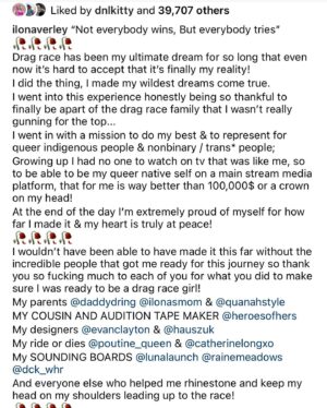 Ilona Verley Instagram - “Not everybody lives, but everybody dies”
🥀🥀🥀🥀
It’s been what, 3 years since CDR S1?
And I’m JUST NOW finishing posting all the photos from that era in my life…
I deleted / archived everything from drag race shortly after the show aired because I had such a tumultuous relationship with CDR and my experience that the photos and the looks from that era were things that hurt me…
When I started healing my relationship with myself and ultimately that experience, I started to feel more comfortable with the photos and been trying to repost them, but as we all have seen my feed aesthetic has made that hard and controls the way I have been posting…
ANYWAYS, finally my elimination photo is back on my feed and I can end this era on a happier note this time around
🥀🥀🥀🥀
Last slide is my original credits and caption from the first time this photo went up
🥀🥀🥀🥀
Photos and original edit @thedragseries 
Updated edit: meee
Shoot assistant: @japantara 
Hair: @awesomebitchwig 
Dress originally by @ms_misty_meadows modified by myself and Steph
Jewelry by that one Pidge company 
🥀🥀🥀🥀
#canadasdragrace @canadasdragrace #cdr #ilonaverley #purplehair #draghair #dragwig #pageanthair #gown #lavender #firephotography #opulence