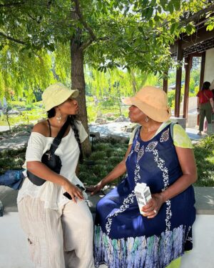 Imani Hakim Instagram - my spirit told me I was in need of mama energy so I listened. my grandmother blessed us with her energy for a week and it was truly something special. to be in a space of unconditional love, to be seen, held, nurtured, poured into with no expectation of anything in return. oof— thank you! thank you grammy for loving on me deeeeeep and loving on my people 🤎grateful grateful grateful. some healinggg was hadddd, okay?!? 🥹
