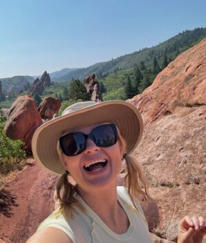 Irina Voronina Instagram - In my happy place ☀️ #colorado #hiking #redrocks #roxboroughstatepark