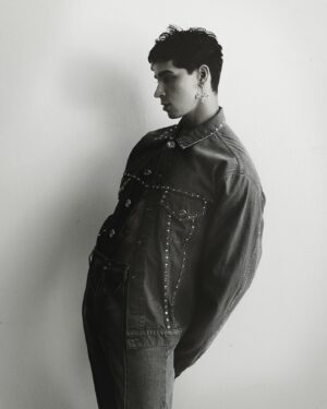 Isaac Powell Instagram - @behindtheblinds 
Photo: @lorenzschmidl 
Fashion: @aryehlappin 
Hair: @erinpiperherschleb 
Makeup: @yui_i