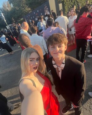 Isabella Crovetti Instagram - Cobra Kai Premiere❤️with the brother @cameroncrovetti - big congrats to everyone @cobrakaiseries @netflix #cobrakai #cobrakaiseries #premiere #redcarpet #red #reddress #siblings #style #fashion #photography #tvshow