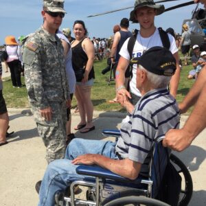 Jack Messina Instagram - That’s my Grandpa in the wheelchair. He was in WWII and lived to almost 98. He would of been 100 this past March. We took him to the beach a few years ago and made him wear his WWII veteran hat. He was surprised by all the attention he got (that he never wanted.) But he didn’t understand how grateful we are for his bravery and sacrifice. Glad he had that moment. #memorialday #thankyouforyourservice