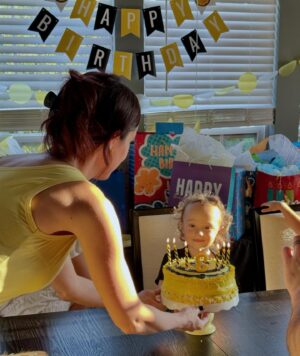 Jaclyn Glenn Instagram - Happy 3 years Asher!! Roomba themed bday party will be one we remember forever! Love you so much baby. Always my baby no matter what 💛