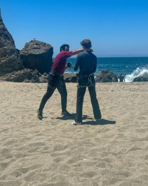 Jacob Moran Instagram - ‼️⚠️ FAKE WEAPONS USED FOR STUNTS ⚠️‼️
.
Some cool things coming soon with the man @danielocicero 👊
.
.NO ONE WAS HARMED IN THE PROCESS 😉
.
. #stunt #stunttrianing #pointdume #fakeweapons #fakeguns