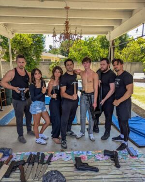 Jacob Moran Instagram - ‼️⚠️ FAKE WEAPONS USED FOR STUNTS ⚠️‼️
.
Some cool things coming soon with the man @danielocicero 👊
.
.NO ONE WAS HARMED IN THE PROCESS 😉
.
. #stunt #stunttrianing #pointdume #fakeweapons #fakeguns