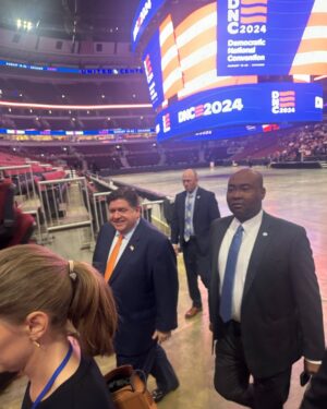 Jaime Harrison Instagram - I’m in Chicago today with my good friend @JBPritzker getting people fired up for the @DemConvention!

From the accomplishments of the Biden-Harris administration to the success of Democrats in Congress and state Houses nationwide, we’ve got a lot to celebrate this summer.