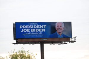 Jaime Harrison Instagram - We wanted to say thank you to President @JoeBiden—so we put up billboards in Scranton and Wilmington to show our gratitude for his decades of service.

Thank you, Mr. President!