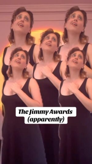 Jaime Lyn Beatty Instagram - A sea of jewel tones and character shoes…🎭🎶🏆👠#thejimmyawards #musicaltheatre #reneerapp #andrewbarthfeldman #bignewyorkcity #theatrekid #broadway #showchoir