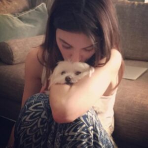 Jaime Murray Instagram - #loveyourpetday today & every day! 💕🐶🥰 Lulu I love you so so much, you are the sweetest, funniest, smartest little fur ball in the world. You are a little Angel sent to love and seduce all who cross your path. You blow my heart wide open every single day and I feel so blessed that you trotted into my life. You make everything so much better on a daily basis and if that makes me a crazy dog lady then so be it because I’m crazy for you and your crazy cuteness! So grateful for you today and every day ❤️🐶🙏🥰🐶😘 #grateful #blessed #crazydoglady