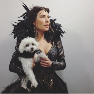 Jaime Murray Instagram - #loveyourpetday today & every day! 💕🐶🥰 Lulu I love you so so much, you are the sweetest, funniest, smartest little fur ball in the world. You are a little Angel sent to love and seduce all who cross your path. You blow my heart wide open every single day and I feel so blessed that you trotted into my life. You make everything so much better on a daily basis and if that makes me a crazy dog lady then so be it because I’m crazy for you and your crazy cuteness! So grateful for you today and every day ❤️🐶🙏🥰🐶😘 #grateful #blessed #crazydoglady