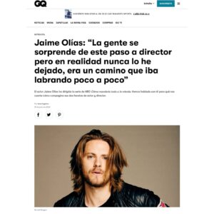 Jaime Olías Instagram - Gracias @gqspain por la fantástica entrevista. 🧨

 Gracias @rafapontessss @hbomaxes @grupoboomerang @ruth_franco_talent @tatianacarral @oyejuan Irene Igelmo