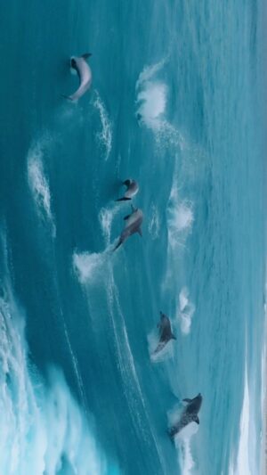 Jaimen Hudson Instagram - Wave sharing is caring 🙌🏻

Dolphins share the ultimate party wave, Esperance Western Australia