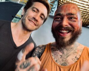 Jake Gyllenhaal Instagram - A man of many talents. To say it was a pleasure working together is an understatement. Welcome to the #roadhouse @postmalone !