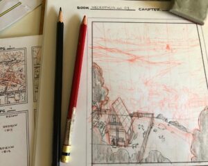 Jake Wyatt Instagram - After months of (ongoing) story revisions, we're resuming layout. Wish us luuuck.