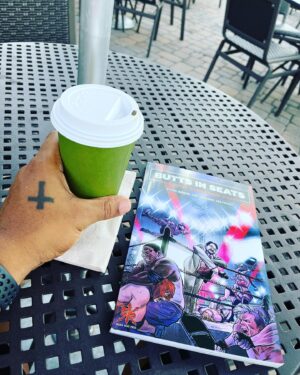 Jamar Shipman Instagram - SCHIAVONE!!!!!! I received this copy of “Butts in Seats” personally from Tony himself! When he offered it to me I was speechless. 
It’s still shocking to me that I get to work with so many of the people that I watched on tv, looked up to, and idolized! Even more shocking that I get to call most of them my friend. Thank you @tonyschiavone24 🙏🏾 #blessed #whatAlife #livingAdream  #schiavone #dreamcometrue